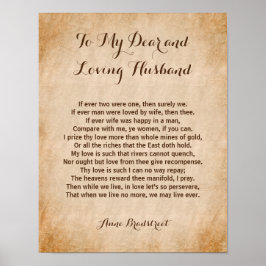 Het liefhebben van het Klassieke Liefdesgedicht va Poster