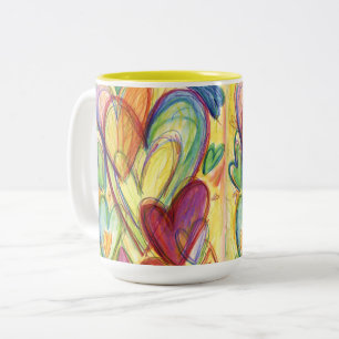 Het liefhebben van het Woorden Kunst Aangepaste Ko Tweekleurige Koffiemok