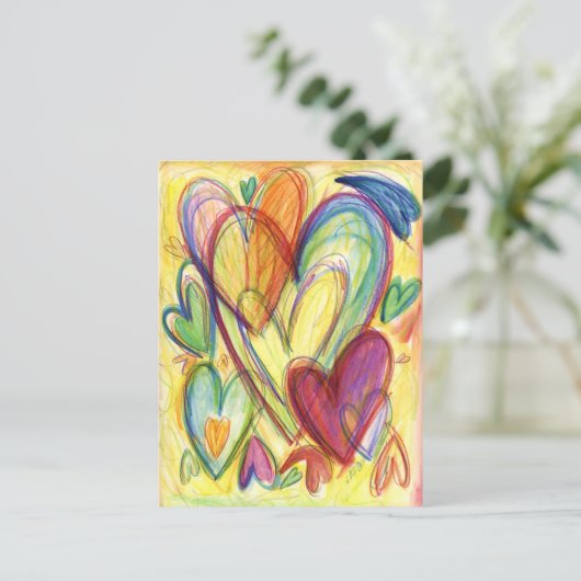 Het liefhebben van het Woorden Kunst Aangepaste No Briefkaart (Staand voorkant)