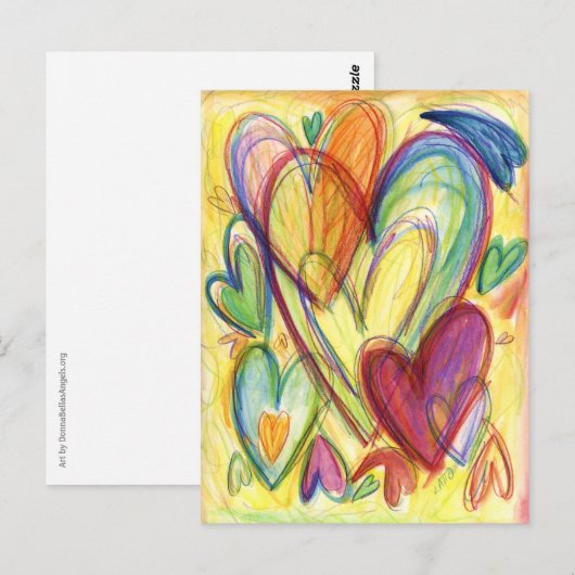 Het liefhebben van het Woorden Kunst Aangepaste No Briefkaart (Voorkant / Achterkant)