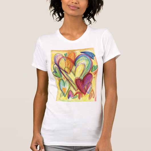 Het liefhebben van het Woorden van de Kunst Douane T-shirt (Voorkant)