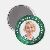 Het liefhebben van Memory Memorial Green Marble Ph Magneet (Voorkant / Achterkant)