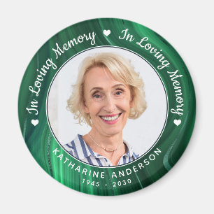 Het liefhebben van Memory Memorial Green Marble Ph Magneet