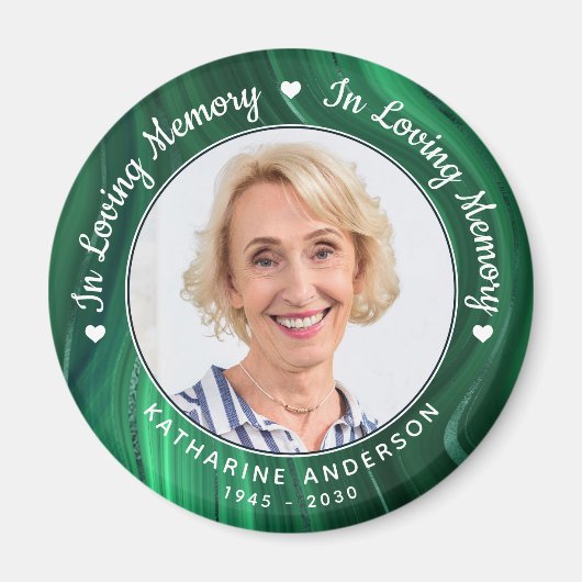 Het liefhebben van Memory Memorial Green Marble Ph Magneet (Voorkant)
