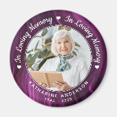 Het liefhebben van Memory Memorial Paars Marble Ph Magneet (Voorkant)