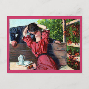 Het liefhebbende Briefkaart van de Valentijn van K