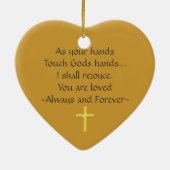 Het liefhebbende Memorial Heilig Kruis Keramisch Ornament (Achterkant)