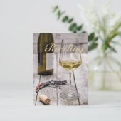 Het liefhebber van de witte wijn Sommelier cadeau Feestdagenkaart (Staand voorkant)