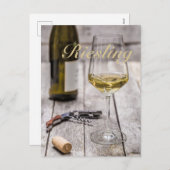 Het liefhebber van de witte wijn Sommelier cadeau Feestdagenkaart (Voorkant / Achterkant)