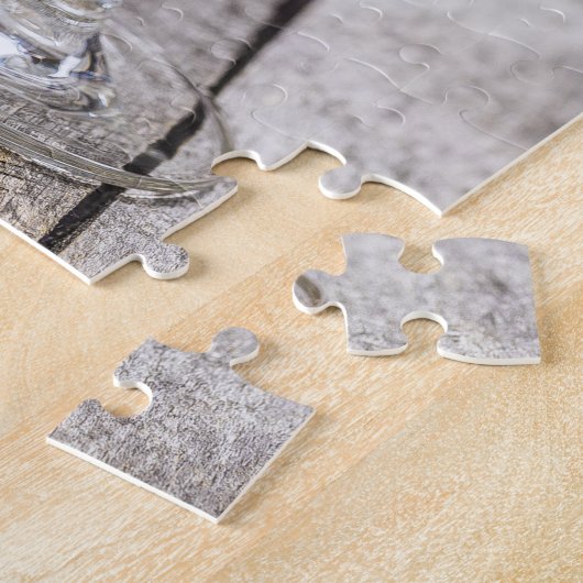 Het liefhebber van de witte wijn Sommelier cadeau Legpuzzel (Zijkant)