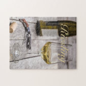 Het liefhebber van de witte wijn Sommelier cadeau Legpuzzel (Horizontaal)