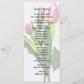 Het lieflijk Bleke Pink Tulps Wedding Programme Programmakaart (Achterkant)