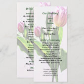 Het lieflijk Bleke Pink Tulps Wedding Programme Programmakaart (Voorkant / Achterkant)