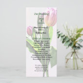 Het lieflijk Bleke Pink Tulps Wedding Programme Programmakaart (Staand voorkant)