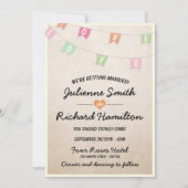 Het lieflijk  Bunting Banner Wedding Kaart (Voorkant)