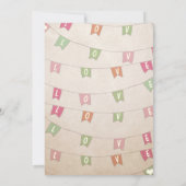Het lieflijk  Bunting Banner Wedding Kaart (Achterkant)