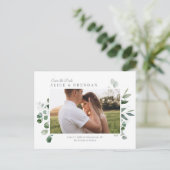 Het lieflijke Groenery Wedding sparen het Briefkaa Briefkaart (Staand voorkant)