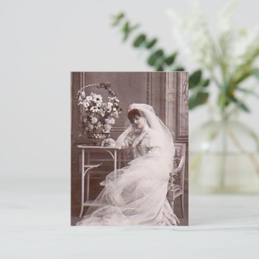 Het liefst  Antiek Bridal Portret Gifts Briefkaart (Staand voorkant)