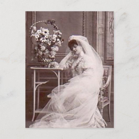 Het liefst  Antiek Bridal Portret Gifts Briefkaart (Voorkant)