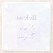 Het liefst gepersonaliseerde ontwerp van de Beauty Glazen Onderzetter (Achterkant)