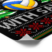 Het liefst volleybal met Santa Xmas Ugl Poster (Hoek)