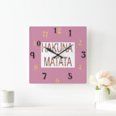 Het liefste Afrikaanse cadeau aan Hakuna Matata Vierkante Klok (Huis)