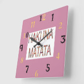 Het liefste Afrikaanse cadeau aan Hakuna Matata Vierkante Klok (Hoek)