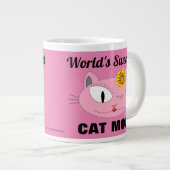Het liefste CAT MOM-roze kat-gezicht van de wereld Grote Koffiekop (Voorkant rechts)