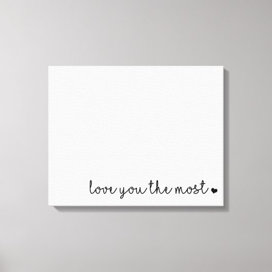 het liefste van je met hart simpele moderne canvas afdruk (Voorkant)