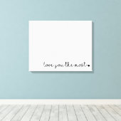 het liefste van je met hart simpele moderne canvas afdruk (Insitu (Houten vloer))