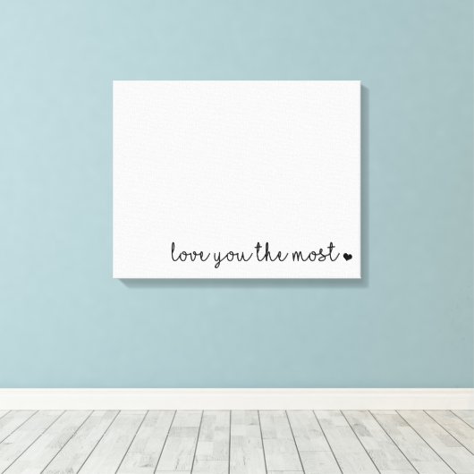 het liefste van je met hart simpele moderne canvas afdruk (Insitu (Houten vloer))