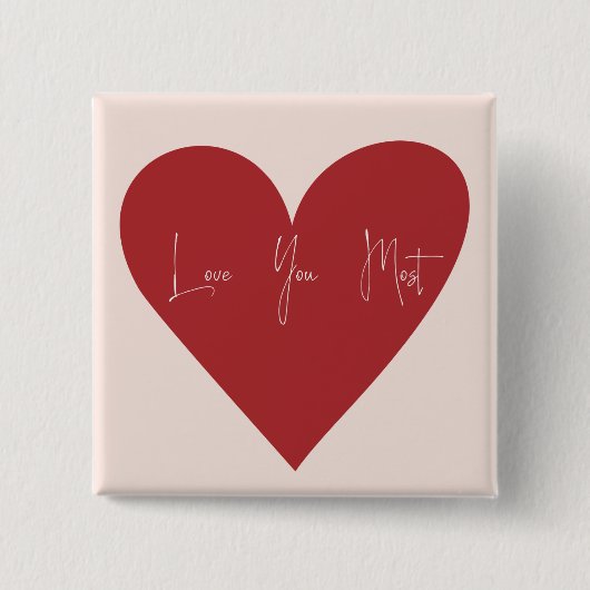 Het liefste van je vierkante button 5,1 cm (Voorkant)