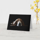 Het liggen van Basset Hound Kaart (Gele Bloem)