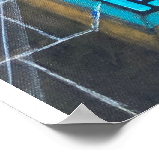 Het Light 3 Church Glas in lood-venster Poster (Hoek)