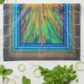 Het Light 3 Church Glas in lood-venster Theedoek (Gevouwen)