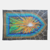 Het Light 3 Church Glas in lood-venster Theedoek (Horizontaal)