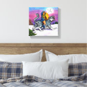 Het Light of Hope kerstfantasie-potloodkunstwerk Canvas Afdruk (Insitu (Slaapkamer))