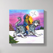 Het Light of Hope kerstfantasie-potloodkunstwerk Canvas Afdruk (Voorkant)