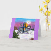 Het Light of Hope kerstfantasienlood Kaart (Gele Bloem)