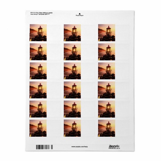Het Lighthouse Uitzicht Etiket (Full Sheet)