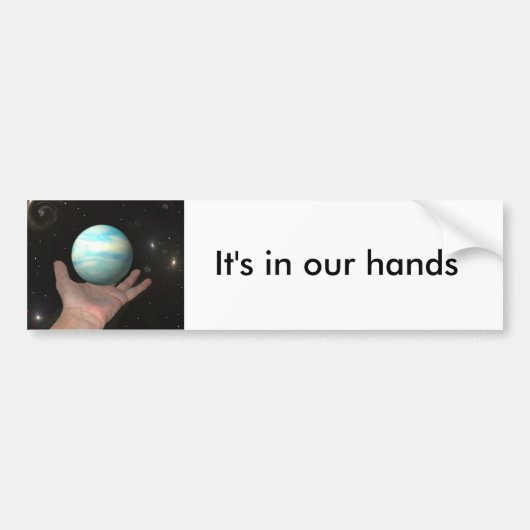Het ligt in onze handen bumpersticker (Voorkant)