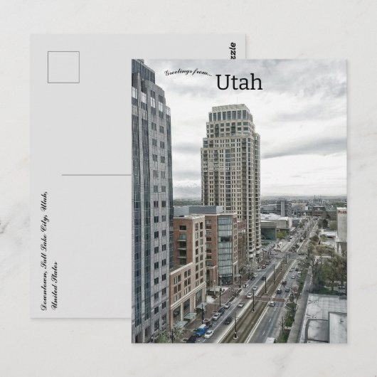 Het ligt in Salt Lake City Briefkaart (Voorkant / Achterkant)