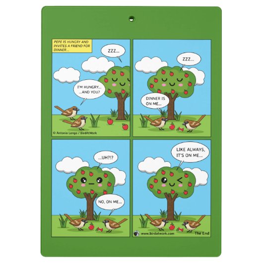 Het ligt op mij... Comic Klembord (Achterkant)
