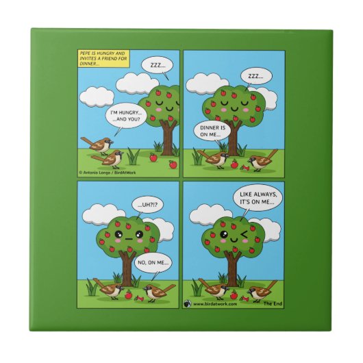 Het ligt op mij... Comic Tegeltje (Voorkant)