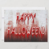 Het lijden van Happy Halloween Bloed Sined Invitat Kaart (Voorkant)
