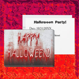 Het lijden van Happy Halloween Bloed Sined Invitat Kaart