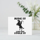 Het lijkt alsof je het cadeau voor paardenovervall briefkaart (Staand voorkant)