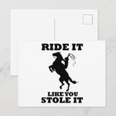 Het lijkt alsof je het cadeau voor paardenovervall briefkaart (Voorkant / Achterkant)