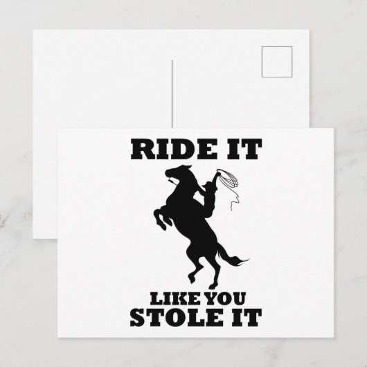 Het lijkt alsof je het cadeau voor paardenovervall briefkaart (Voorkant / Achterkant)