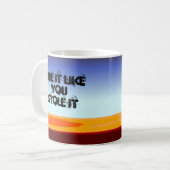 Het lijkt alsof je het tegenhoudt. koffiemok (Voorkant links)